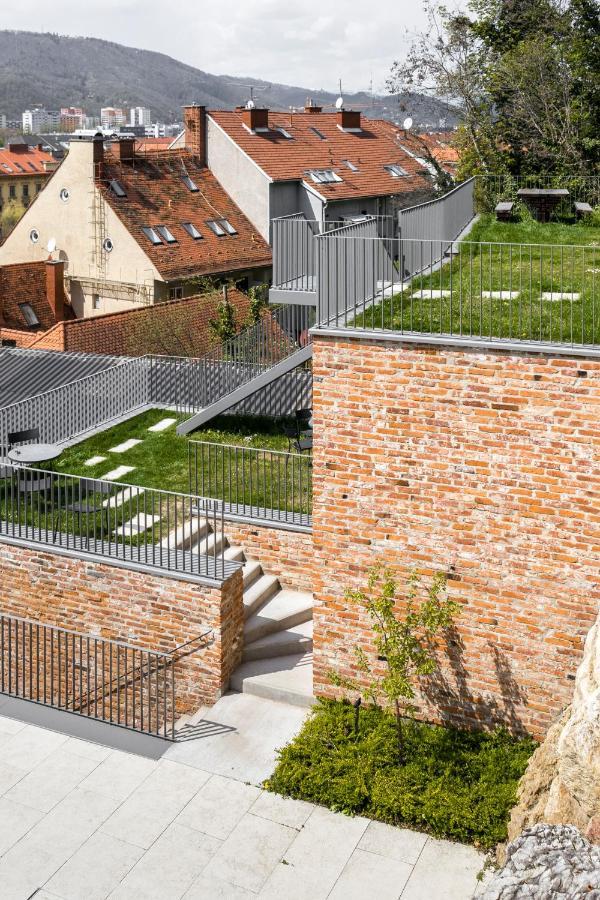 Kai 36 - Hotel Zwischen Fels Und Fluss กราซ ภายนอก รูปภาพ The roof terrace